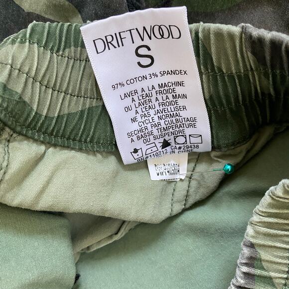 Driftwood Camo Print Star Embroidery Joggers Pants Sz S Cotton Pull On Grunge - Picture 9 of 11